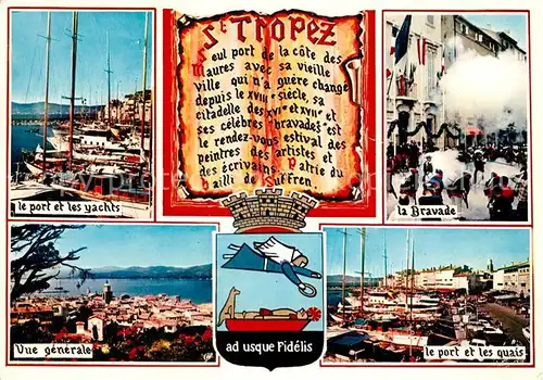 Saint_Tropez_Var Le port et les yachts La Bravade Vue generale Le port et les quais Saint_Tropez_Var