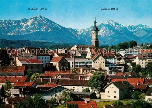 Traunstein_Oberbayern mit Hochfelln und Hochgern Traunstein_Oberbayern