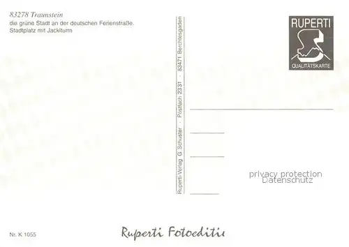 Traunstein_Oberbayern Stadtplatz mit Jacklturm Traunstein_Oberbayern