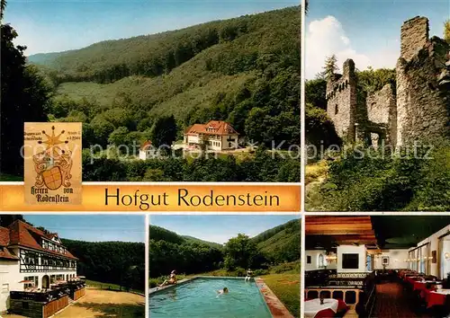 Reichelsheim_Odenwald Hofgut Rodenstein Gaststaette Burgruine Schwimmbad Reichelsheim Odenwald