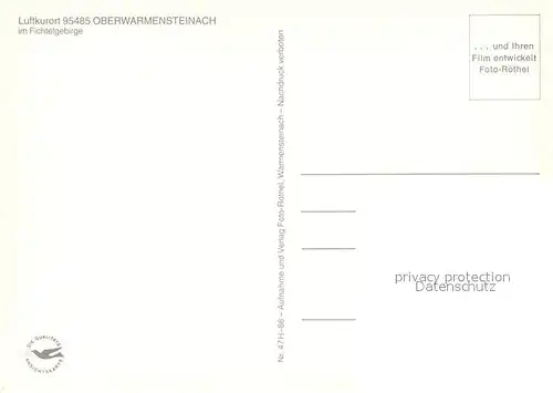 Oberwarmensteinach Teilansicht Strasse Oberwarmensteinach