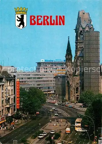 Berlin Blick auf die Kaiser Wilhelm Gedaechtniskirche Berlin