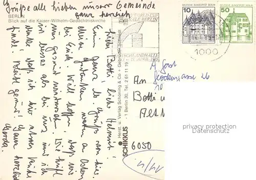 Berlin Blick auf die Kaiser Wilhelm Gedaechtniskirche Berlin