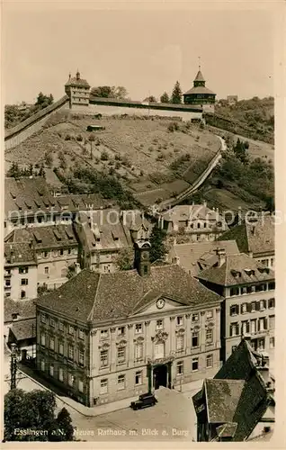 Esslingen_Neckar Rathaus mit Burg Esslingen Neckar