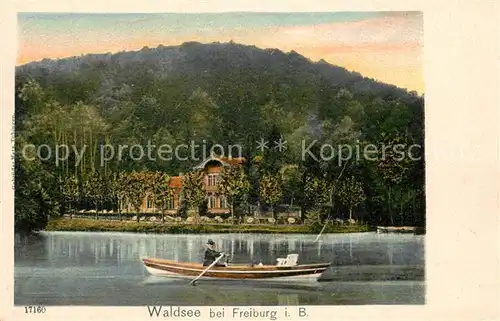 Waldsee_Breisgau bei Freiburg Ruderboot Waldsee Breisgau