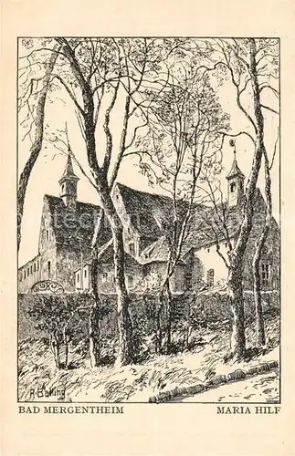 Bad_Mergentheim Maria Hilf Kuenstlerkarte Bad_Mergentheim
