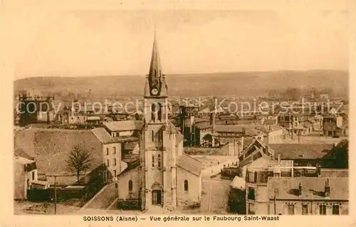 Soissons_Aisne Fliegeraufnahme Kirche Faubourg Saint Waast Soissons Aisne