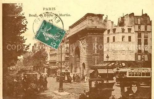 Paris Boulevard et Porte St. Martin Paris