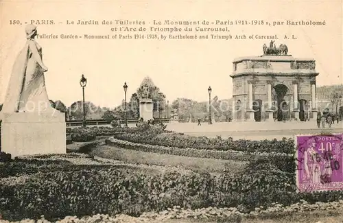 Paris Jardin des Tuileries Arc de Triomphe Carrousel Paris
