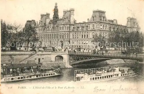 Paris Hotel de Ville et Pont Arcole Paris