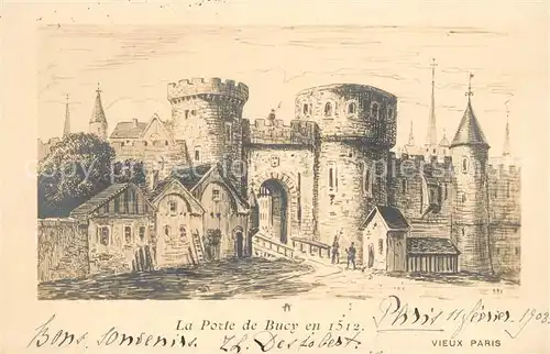 Paris Porte de Bucy en 1512  Paris