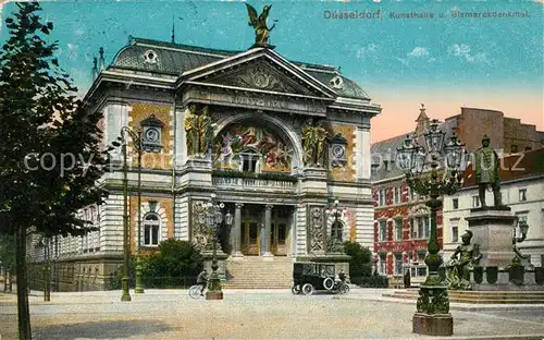 Duesseldorf Kunsthalle und Bismarckdenkmal Duesseldorf