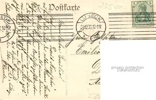 Luebeck Blick von der Catharinenstrasse Partie an der Trave Luebeck