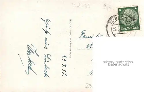 Luebeck Panorama Blick vom Petri Kirchturm auf Holstentor Luebeck