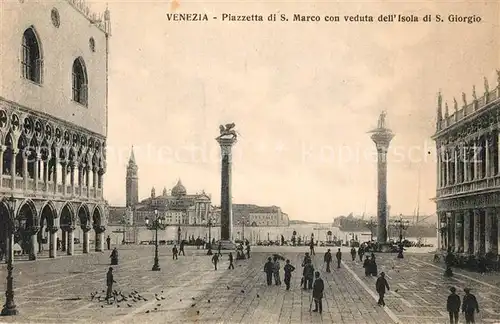 Venezia_Venedig Piazetta di San Marco con veduta dell Isola di San Giorgio Venezia Venedig