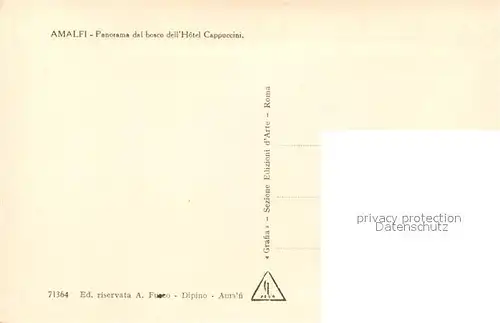 Amalfi Panorama dal bosco dell Hotel Cappuccini Amalfi