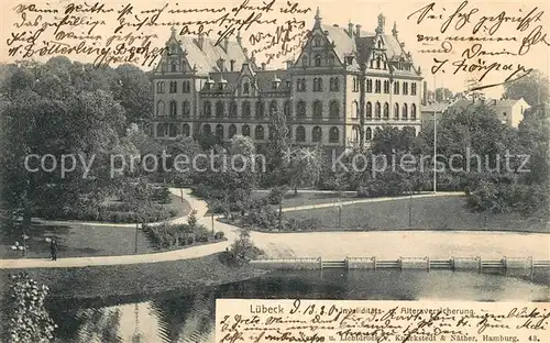 Luebeck Gebaeude Invaliditaets  und Altersversicherung Luebeck