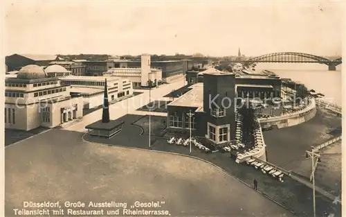 Duesseldorf Grosse Ausstellung Gesolei Restaurant Rheinterrasse Duesseldorf