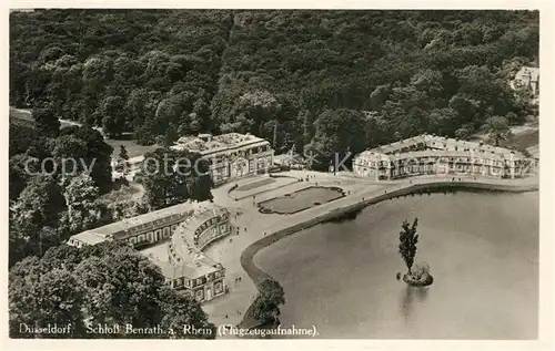 Duesseldorf Schloss Benrath am Rhein Fliegeraufnahme Duesseldorf