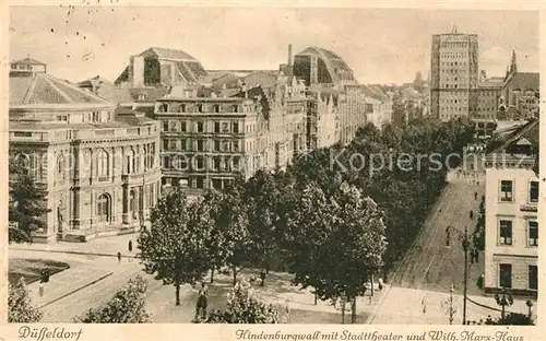 Duesseldorf Hindenburgwall Stadttheater Wilhelm Marx Haus Duesseldorf