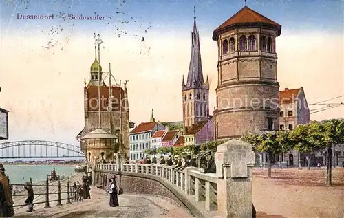 Duesseldorf Schlossufer am Rhein Duesseldorf