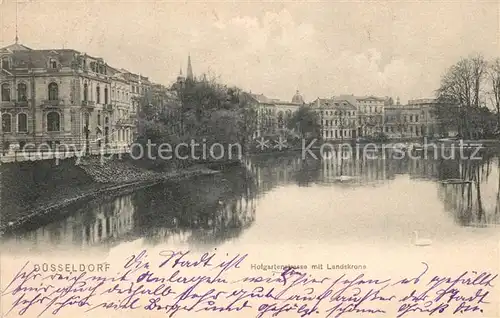 Duesseldorf Hofgartenstrasse mit Landskrone Duesseldorf