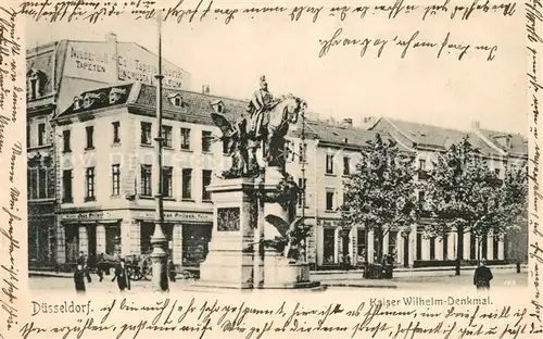 Duesseldorf Kaiser Wilhelm Denkmal Reiterstandbild Duesseldorf
