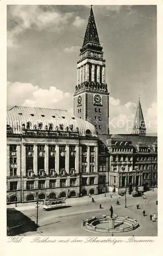 Kiel Rathaus Schwerttraegerbrunnen Kiel