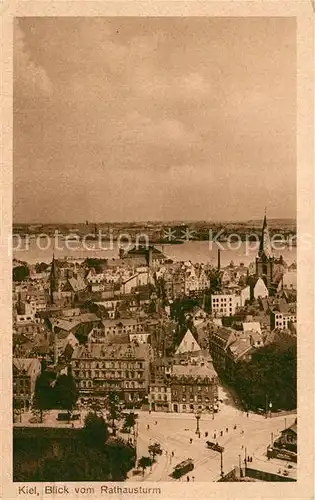 Kiel Panorama Blick vom Rathausturm Kiel