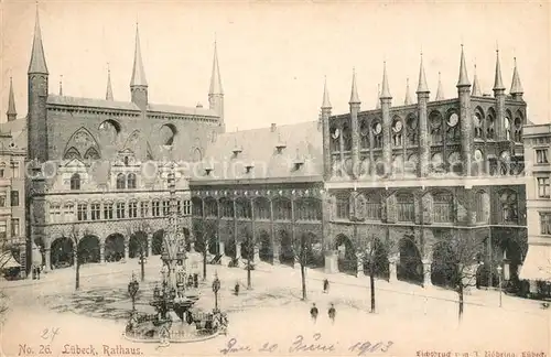 Luebeck Marktplatz Rathaus Luebeck