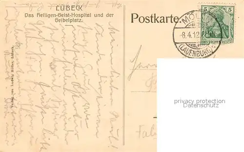 Luebeck Heilig Geist Hospital Geibelplatz Luebeck