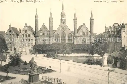 Luebeck Heilig Geist Hospital Denkmal Statue Luebeck