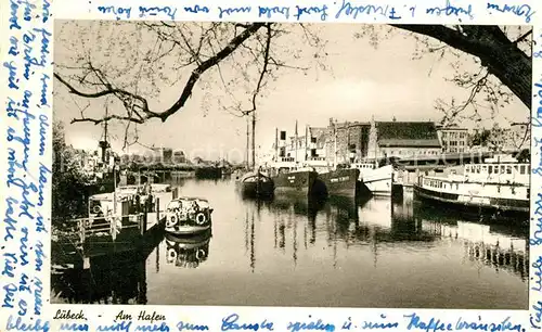 Luebeck Hafen Bootsanleger Dampfer Luebeck