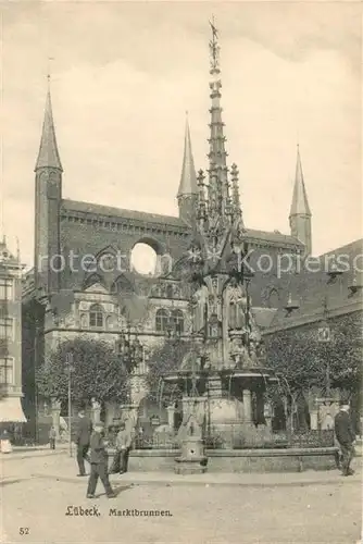 Luebeck Marktbrunnen Marktplatz Luebeck