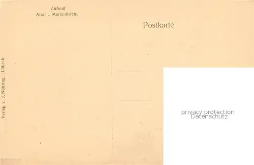Luebeck Marienkirche Altar Luebeck