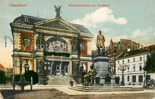 Duesseldorf Bismarckdenkmal Statue Kunsthalle Duesseldorf