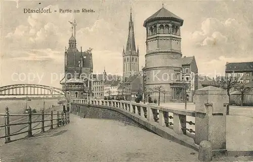 Duesseldorf Partie am Rhein Duesseldorf
