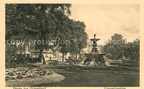 Duesseldorf Corneliusplatz Brunnen Duesseldorf
