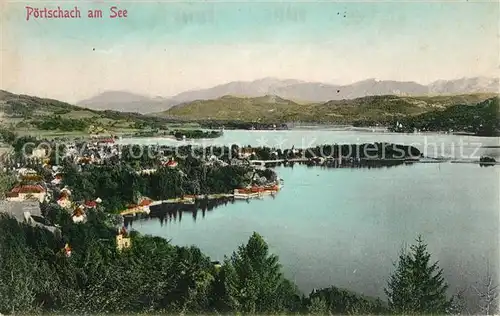 Poertschach_Woerthersee Landschaftspanorama Alpen Poertschach Woerthersee