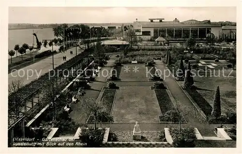 Duesseldorf Reichsausstellung Schaffendes Volk Gartenschau Blick auf den Rhein Duesseldorf