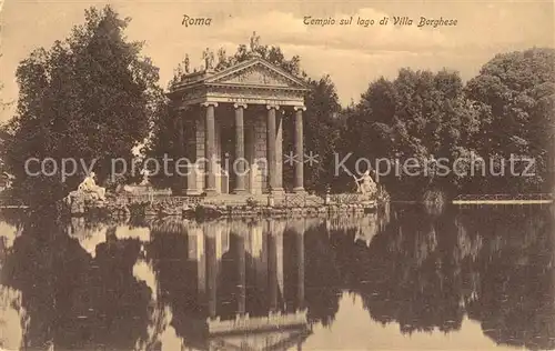 Roma_Rom Tempio sul lago di Villa Borghese Chamois Roma_Rom