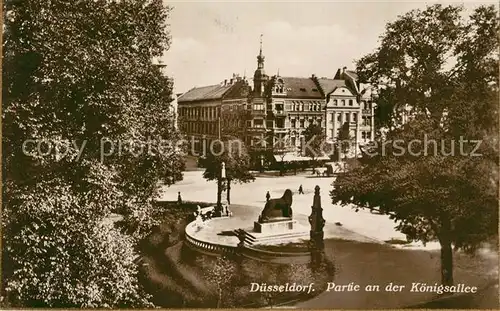 Duesseldorf Partie an der Koenigsallee Denkmal Duesseldorf