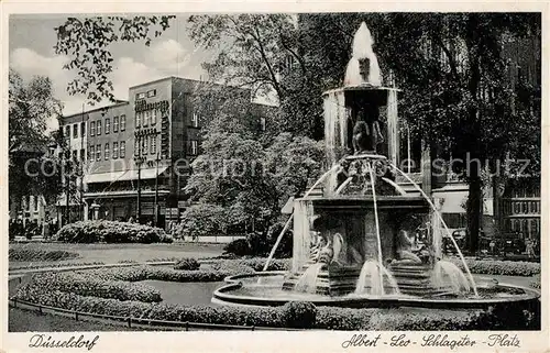 Duesseldorf Albert Leo Schlageter Platz Brunnen Duesseldorf