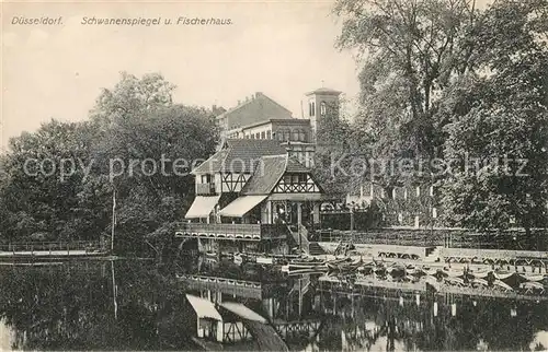 Duesseldorf Schwanenspiegel und Fischerhaus Duesseldorf