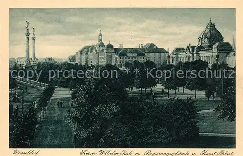 Duesseldorf Kaiser Wilhelm Park Regierungsgebaeude Kunstpalast Duesseldorf