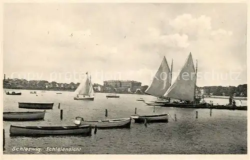 Schleswig_Holstein Partie an der Schlei Segelboote Schleswig_Holstein
