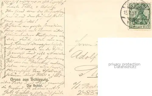 Schleswig_Holstein Partie an der Schlei Bootssteg Segelboote Dampfer Dom Schleswig_Holstein