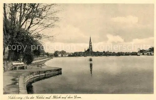 Schleswig_Holstein Partie an der Schlei mit Blick auf den Dom Schleswig_Holstein