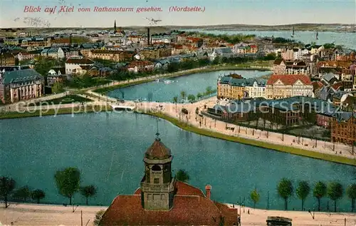 Kiel Stadtpanorama Blick vom Rathausturm Kiel