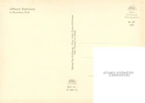 AK / Ansichtskarte Bodenmais  Bodenmais